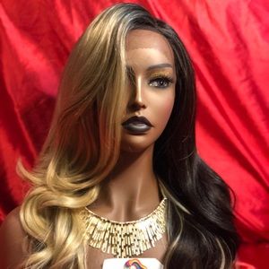 Side part lace front wig